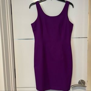Styleworks lined sleeveless purple plum short dress